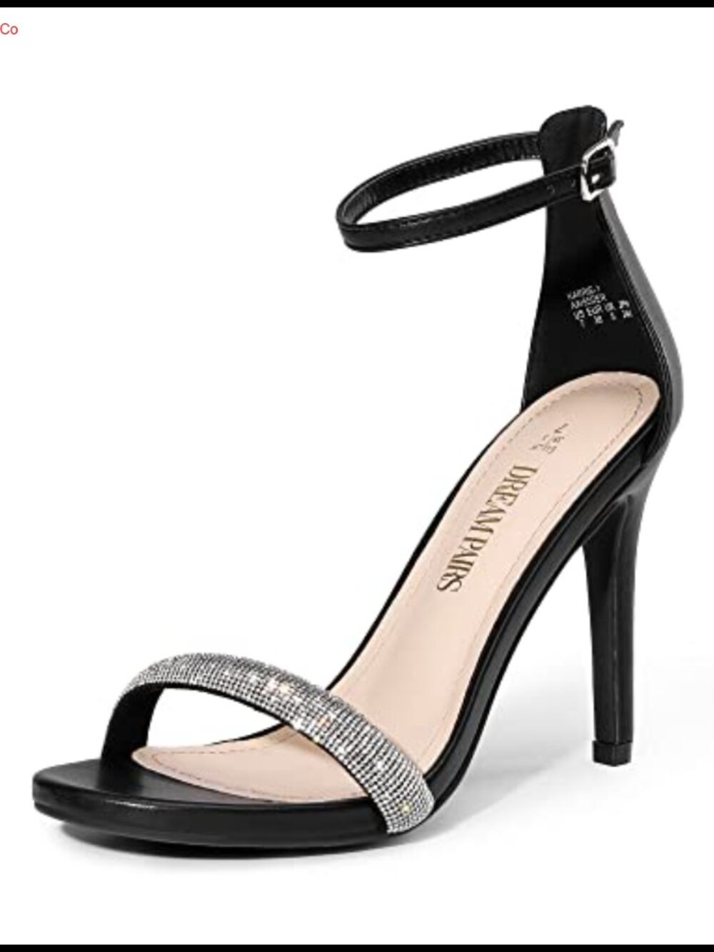 Women's Rhinestone Platform Stiletto Heeled Sandals Ankle Strap Formal Prom